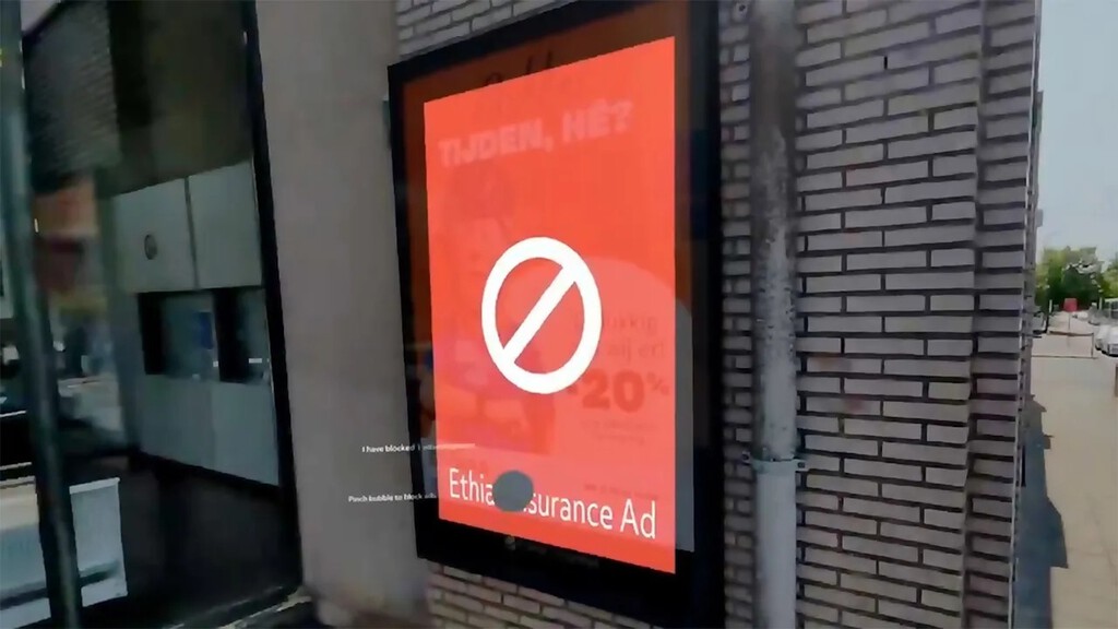 App de realidad aumentada bloquea anuncios en el mundo real