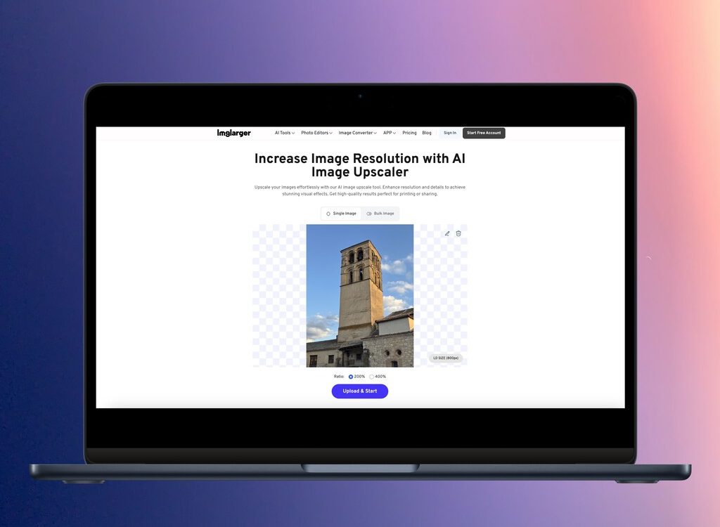 Escalar imágenes con IA: 100 usos gratis sin registro