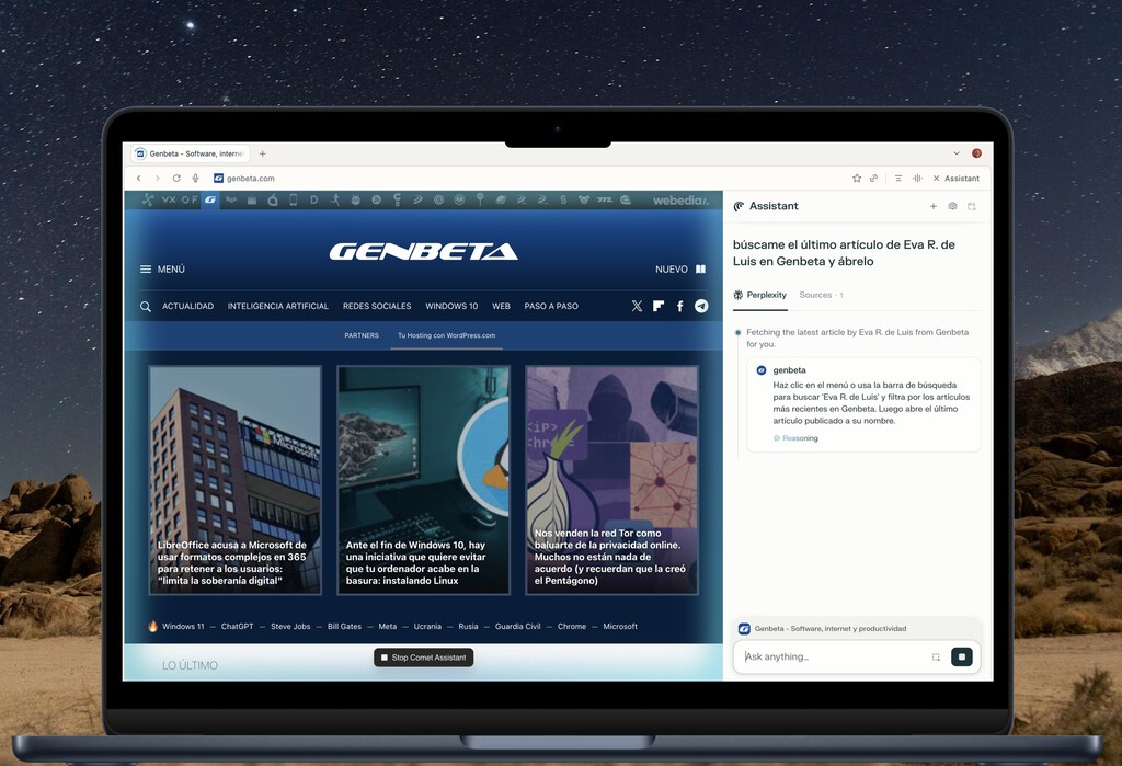 Comet: el navegador que desafía a Chrome con IA integrada