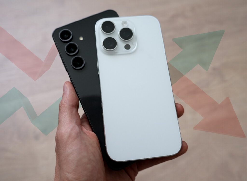 Samsung acorta distancias con Apple en EE.UU; iPhone 17 al rescate