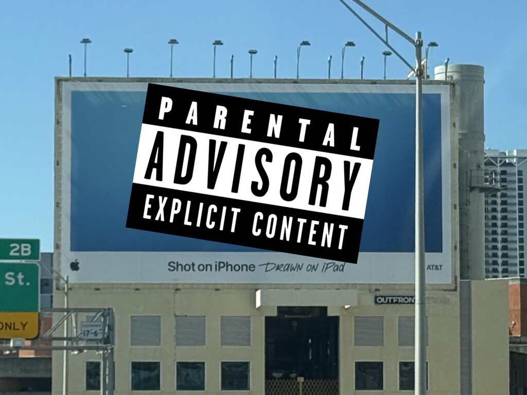 Valla de Apple en Miami genera ilusión óptica inesperada