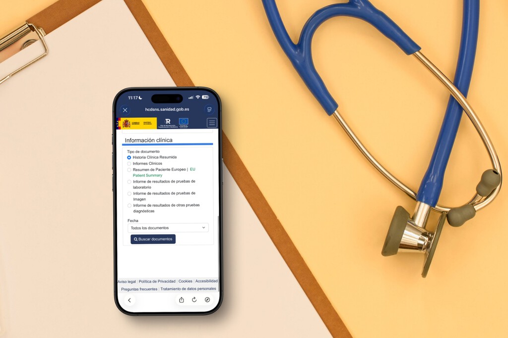 Historial médico accesible desde el iPhone con Mi Carpeta Ciudadana