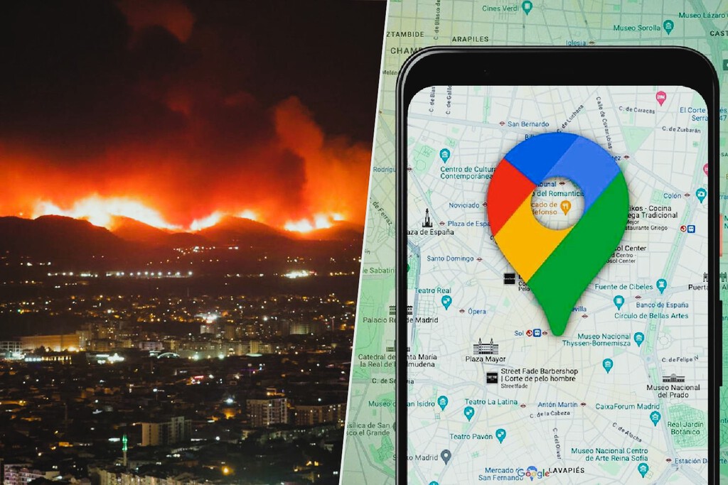 Google Maps te ayuda a esquivar incendios en tus viajes por España