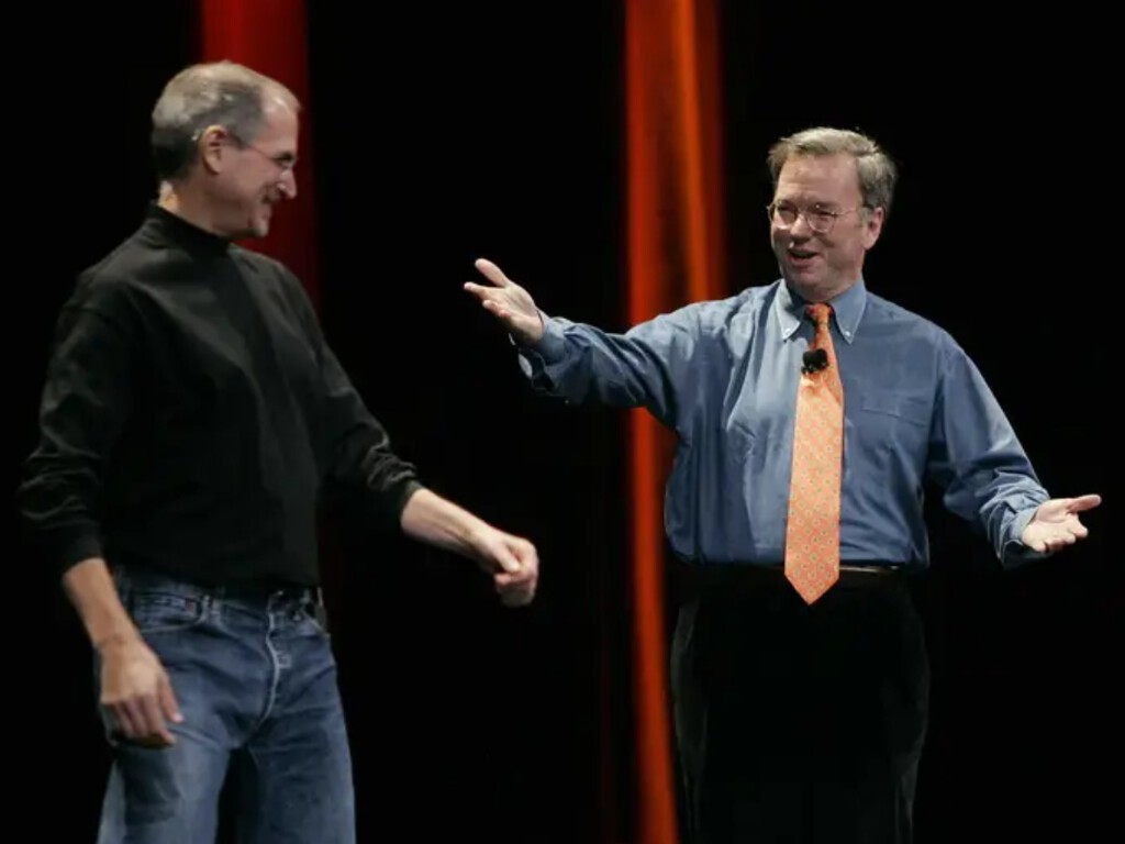 Steve Jobs y Eric Schmidt: de aliados a rivales en Silicon Valley