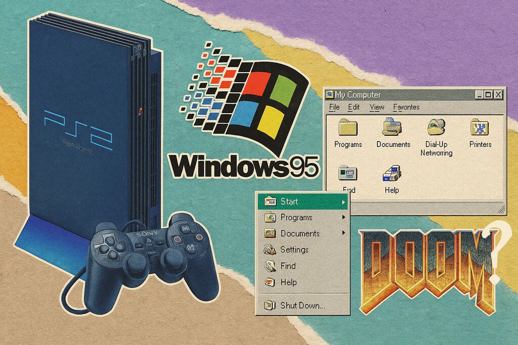 Instalan Windows 95 en una PlayStation 2, un reto técnico extremo
