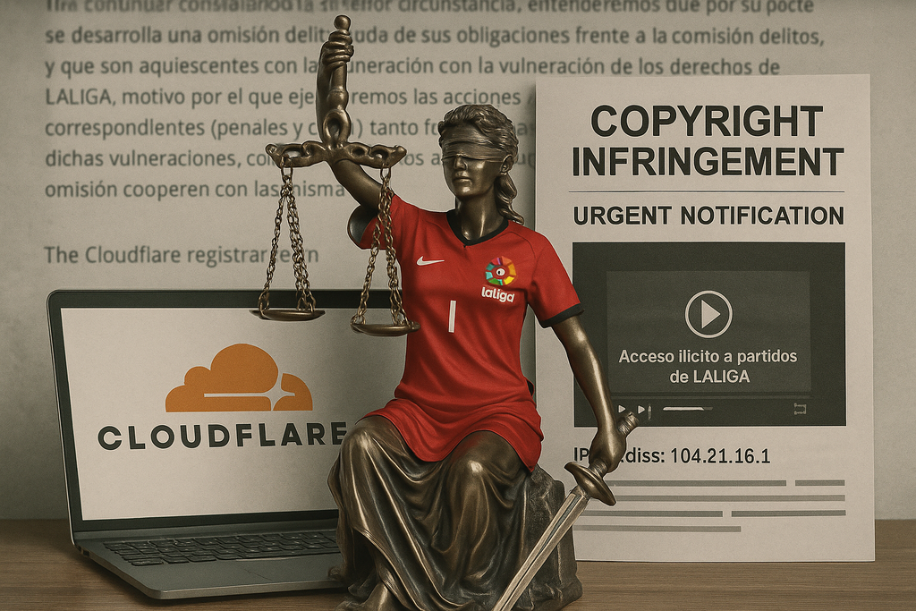 LaLiga presiona a usuarios de Cloudflare para denunciar piratería
