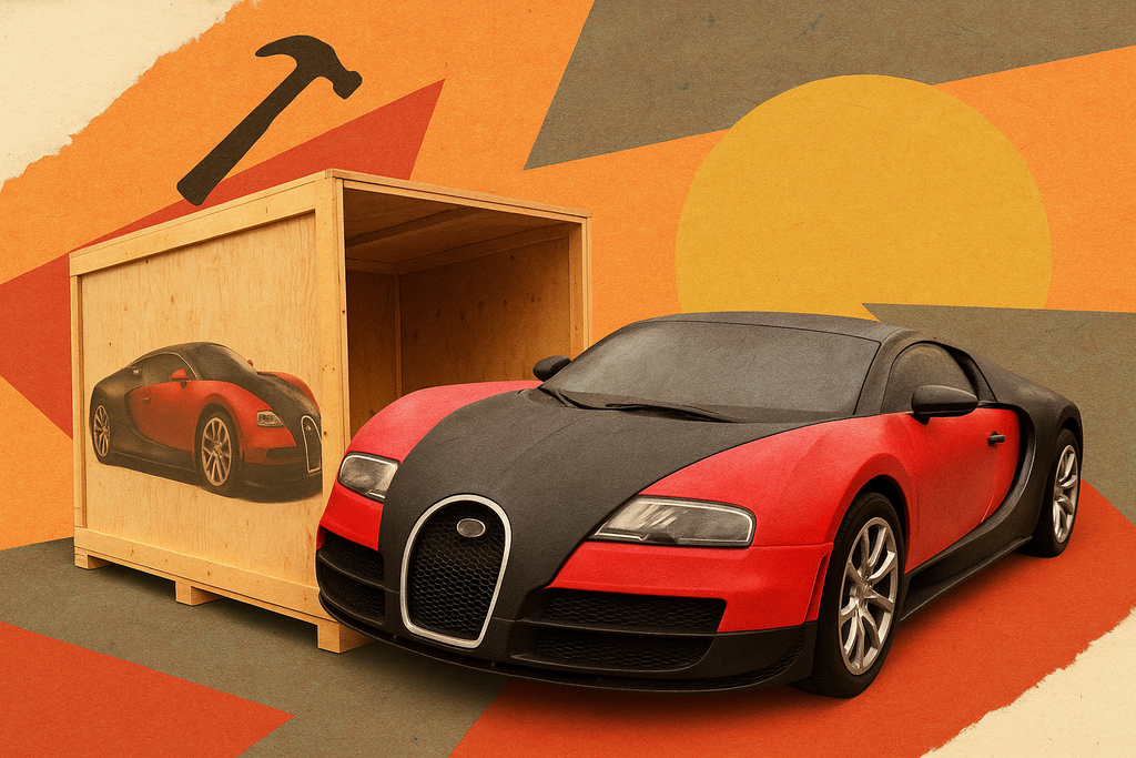 Youtuber compra un Bugatti en Alibaba y recibe una réplica de espuma
