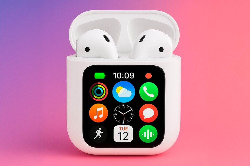 Apple patenta un estuche de AirPods con pantalla táctil
